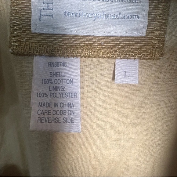 Territory Ahead Men’s Utility Field Jacket Large Mustard Leather Collar - Picture 6 of 14